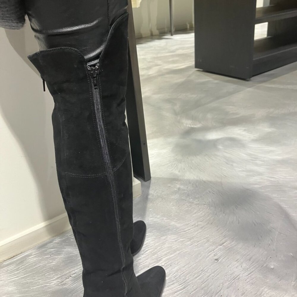 Bottes LE PEPE Over-The-Knee HOLT RENFREW Suède & Cuir - Double Zip - Taille 8